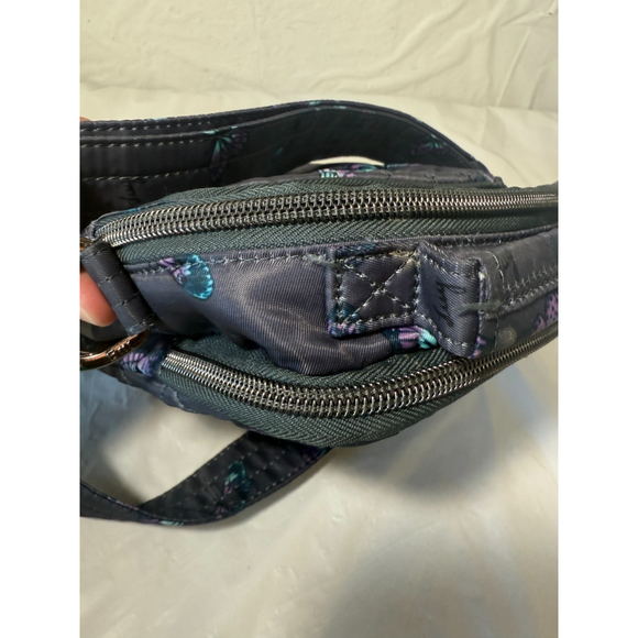 Lug Crossbody Bag in Blue with Butterfly Design - Picture 6 of 12